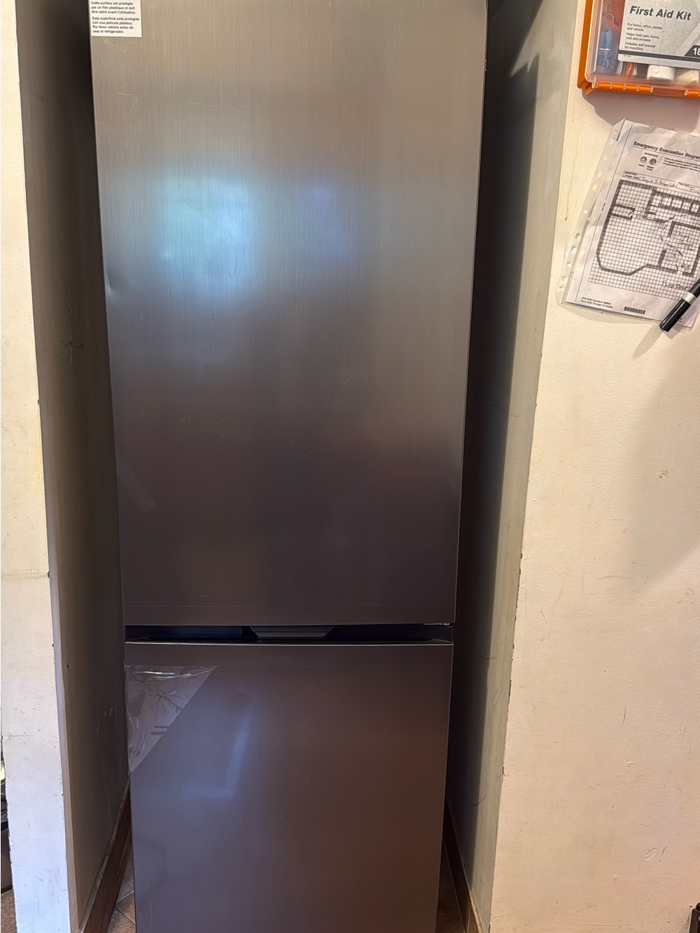 Matte Brown Refrigerator Door Panel - Kitchen Linens Accent